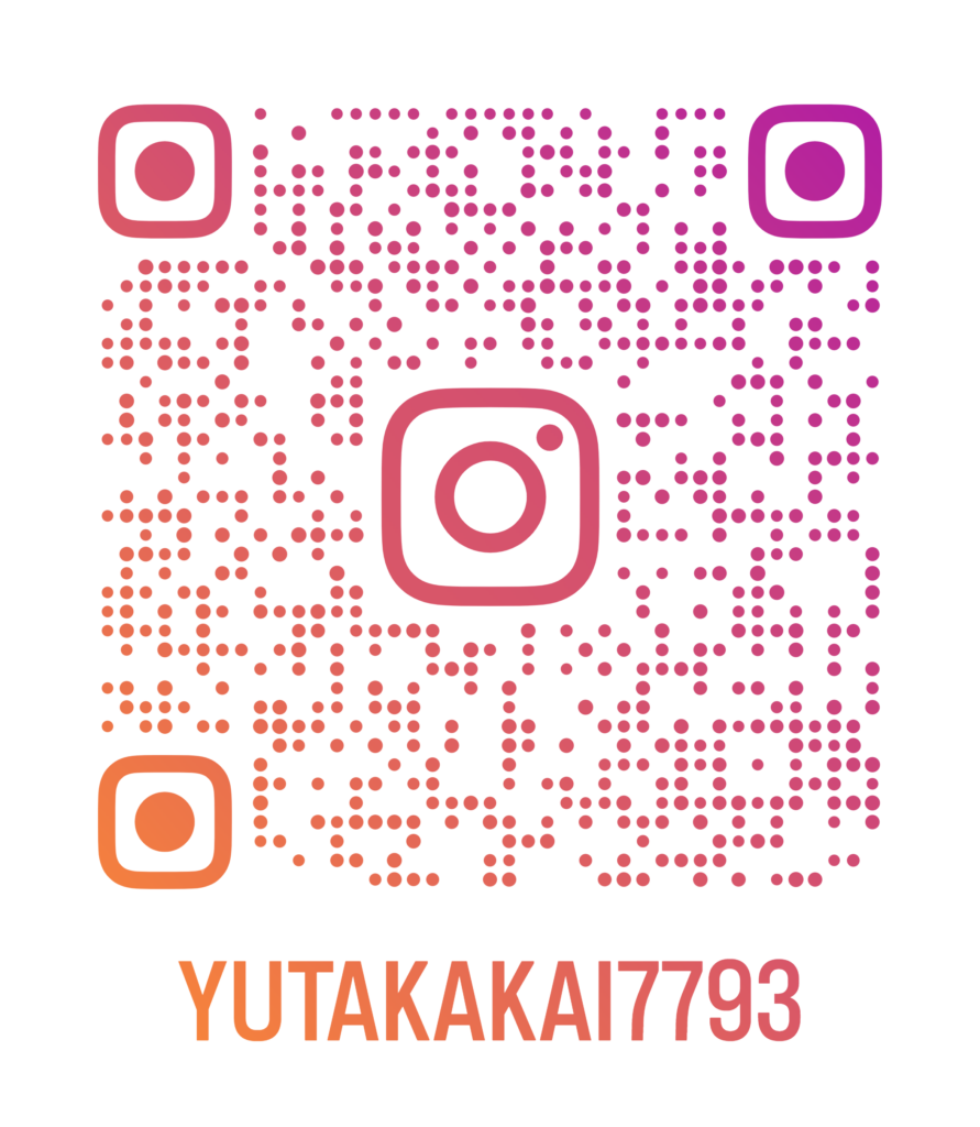 インスタを始めました。アカウント名は、yutakakai7793です。